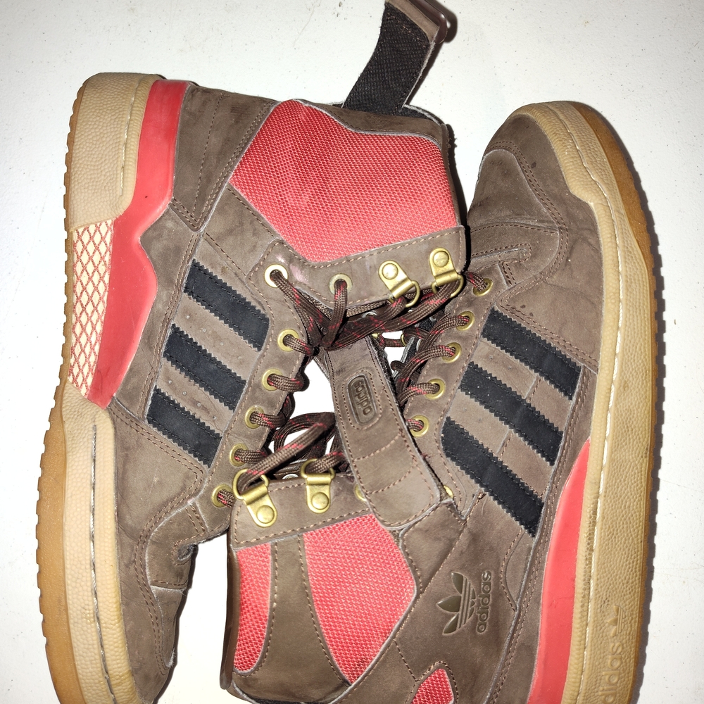 Adidas Forum 84 High Men's Brown and Red High-Top Sneakers
